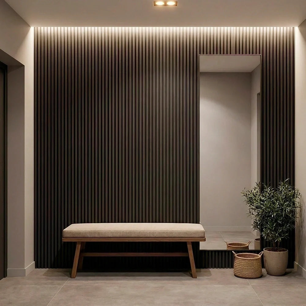 Panel de Pared de Madera Acústico — Transforma Tu Espacio en Solo 30 Minutos — (270 cm x 110 cm)