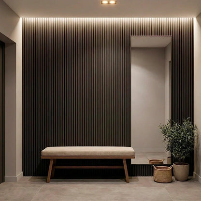 Panel de Pared de Madera Acústico — Transforma Tu Espacio en Solo 30 Minutos — (270 cm x 110 cm)
