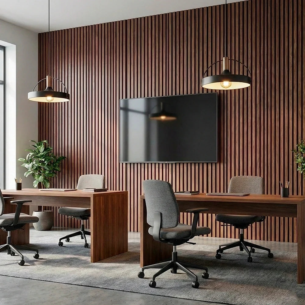 Panel de Pared de Madera Acústico — Transforma Tu Espacio en Solo 30 Minutos — (270 cm x 110 cm)