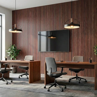 Panel de Pared de Madera Acústico — Transforma Tu Espacio en Solo 30 Minutos — (270 cm x 110 cm)